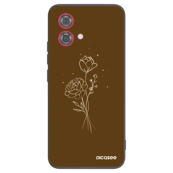 Θήκη για Motorola Moto G84 5G - Brown flowers