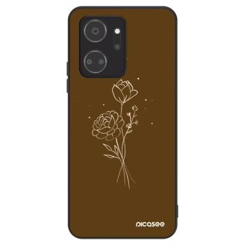 Θήκη για Honor X7a - Brown flowers