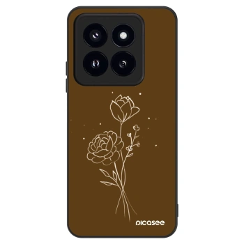 Θήκη για Xiaomi 14 Pro - Brown flowers