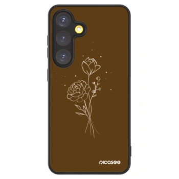 Picasee ULTIMATE CASE PowerShare για Samsung Galaxy S24 S921B 5G - Brown flowers