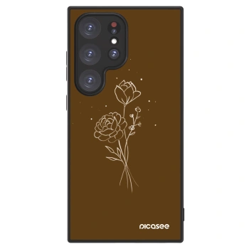 Picasee ULTIMATE CASE PowerShare για Samsung Galaxy S24 Ultra S928B 5G - Brown flowers