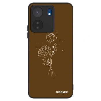 Θήκη για Xiaomi Redmi 13C 4G - Brown flowers