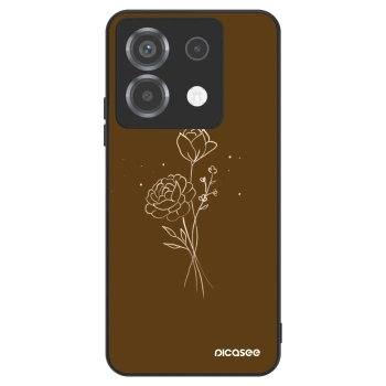 Θήκη για Xiaomi Poco X6 - Brown flowers