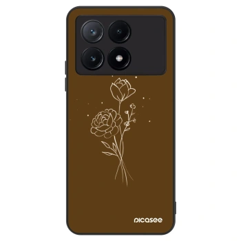 Θήκη για Xiaomi Poco X6 Pro - Brown flowers