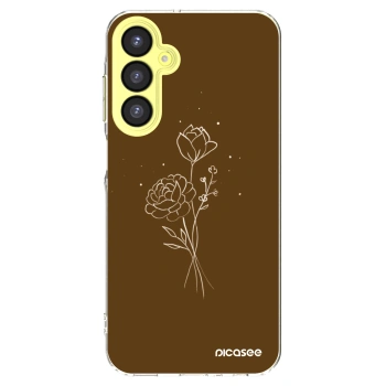 Picasee διαφανής θήκη σιλικόνης Samsung Galaxy A25 A256B 5G - Brown flowers