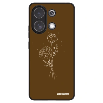 Θήκη για Xiaomi Redmi Note 13 4G - Brown flowers