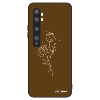 Θήκη για Xiaomi Mi Note 10 (Pro) - Brown flowers