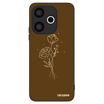 Θήκη για Xiaomi Redmi 13 4G - Brown flowers
