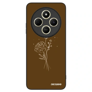 Θήκη για Xiaomi Redmi 14C - Brown flowers