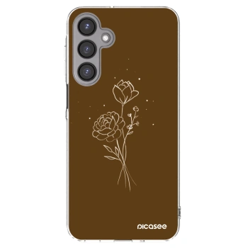 Picasee διαφανής θήκη σιλικόνης Samsung Galaxy A16 5G - Brown flowers