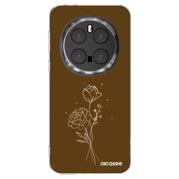 Picasee διαφανής θήκη σιλικόνης Honor Magic7 Pro 5G - Brown flowers
