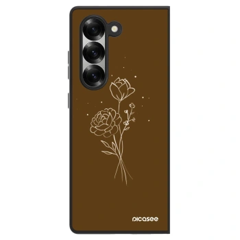 Θήκη για Samsung Galaxy Z Fold6 5G - Brown flowers