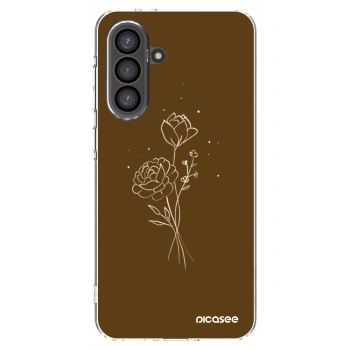 Picasee διαφανής θήκη σιλικόνης Samsung Galaxy A36 5G - Brown flowers