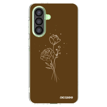 Picasee διαφανής θήκη σιλικόνης Samsung Galaxy A26 5G A266B - Brown flowers