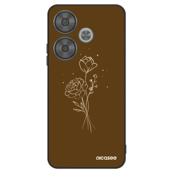 Θήκη για Xiaomi Poco F6 - Brown flowers