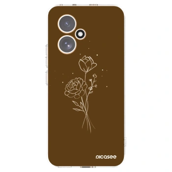 Picasee διαφανής θήκη σιλικόνης Honor 400 5G - Brown flowers