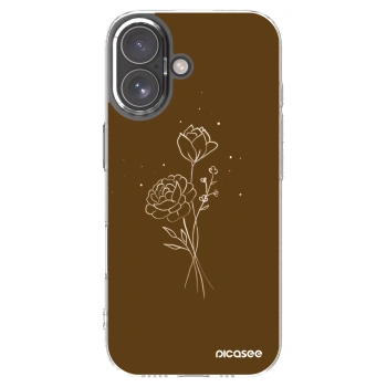 Picasee διαφανής θήκη σιλικόνης Apple iPhone 17 - Brown flowers
