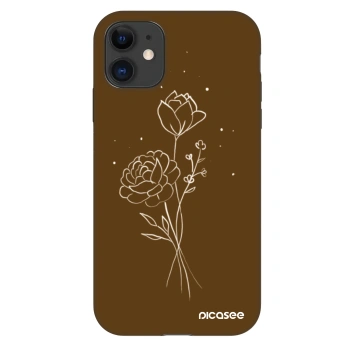 Θήκη για Apple iPhone 11 - Brown flowers