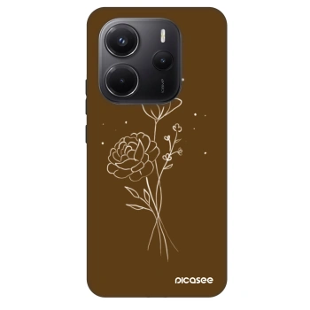 Θήκη για Xiaomi Redmi Note 14 5G - Brown flowers