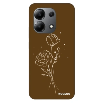 Picasee Fashion Case για Xiaomi Redmi Note 13 4G - Brown flowers