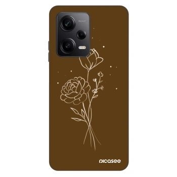 Θήκη για Xiaomi Redmi Note 12 Pro 5G - Brown flowers
