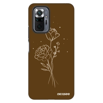 Θήκη για Xiaomi Redmi Note 10 Pro - Brown flowers