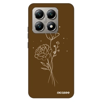 Θήκη για Xiaomi 14T - Brown flowers