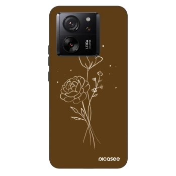 Θήκη για Xiaomi 13T Pro - Brown flowers