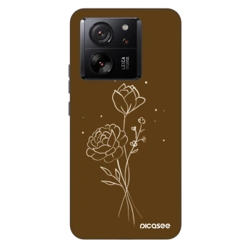 Θήκη για Xiaomi 13T - Brown flowers