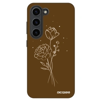 Θήκη για Samsung Galaxy S23 5G - Brown flowers