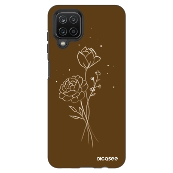 Θήκη για Samsung Galaxy A12 A125F - Brown flowers