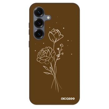 Θήκη για Samsung Galaxy S25 5G - Brown flowers