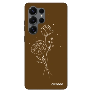 Θήκη για Samsung Galaxy S25 Ultra 5G - Brown flowers