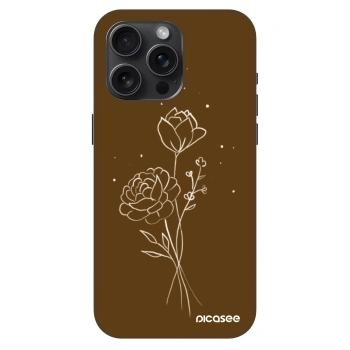 Θήκη για Apple iPhone 15 Pro Max - Brown flowers