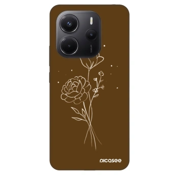 Θήκη για Xiaomi Redmi Note 14 4G - Brown flowers