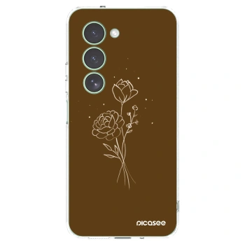 Picasee διαφανής θήκη σιλικόνης Xiaomi Redmi 15 5G - Brown flowers
