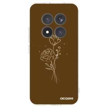 Picasee διαφανής θήκη σιλικόνης Xiaomi Redmi Note 15 Pro+ - Brown flowers