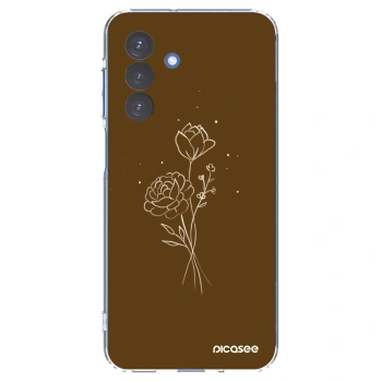 Picasee διαφανής θήκη σιλικόνης Samsung Galaxy A17 5G - Brown flowers