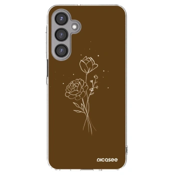 Picasee διαφανής θήκη σιλικόνης Samsung Galaxy A16 4G - Brown flowers