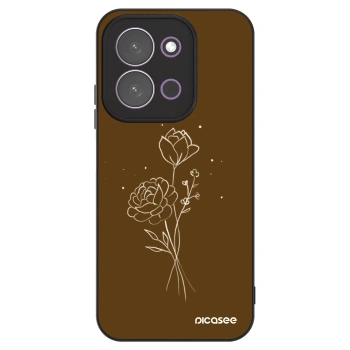 Θήκη για Xiaomi Redmi 15C 5G - Brown flowers