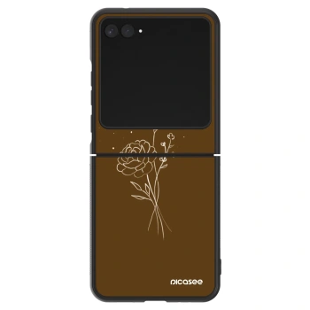 Θήκη για Motorola Razr 60 - Brown flowers