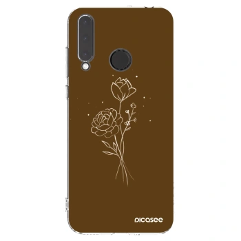 Picasee διαφανής θήκη σιλικόνης Honor 20 Lite - Brown flowers