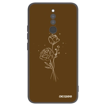 Θήκη για Xiaomi Redmi 8 - Brown flowers