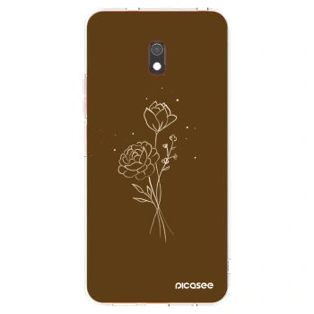 Θήκη για Xiaomi Redmi 8A - Brown flowers