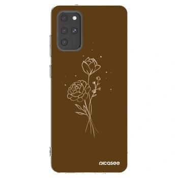 Picasee διαφανής θήκη σιλικόνης Samsung Galaxy S20+ G985F - Brown flowers