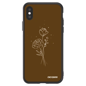 Picasee ULTIMATE CASE για Apple iPhone X/XS - Brown flowers