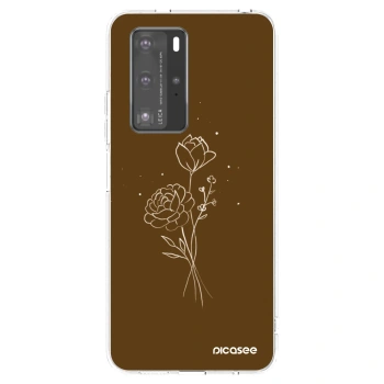 Θήκη για Huawei P40 Pro - Brown flowers