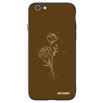 Θήκη για Apple iPhone 6/6S - Brown flowers