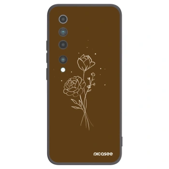 Θήκη για Xiaomi Mi 10 - Brown flowers
