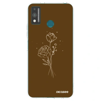 Θήκη για Honor 9X Lite - Brown flowers